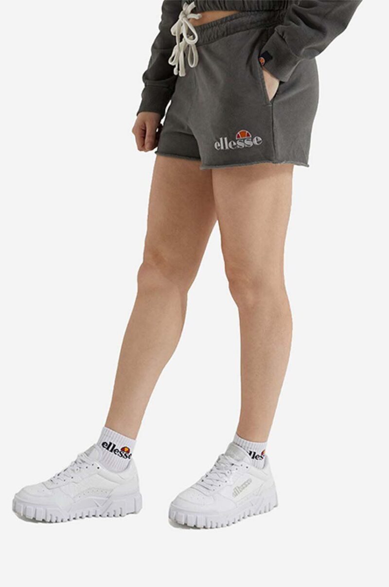 Ellesse pantaloni scurți din bumbac Colieur culoarea gri