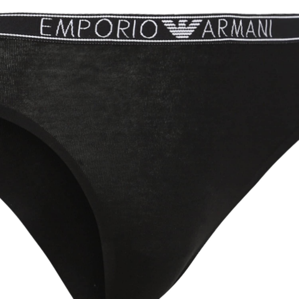 Emporio Armani Tanga  negru / alb preţ