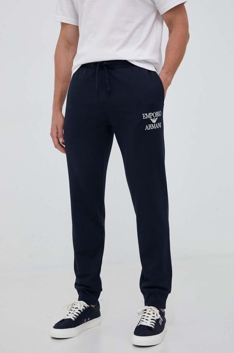 Emporio Armani Underwear pantaloni de trening culoarea albastru marin