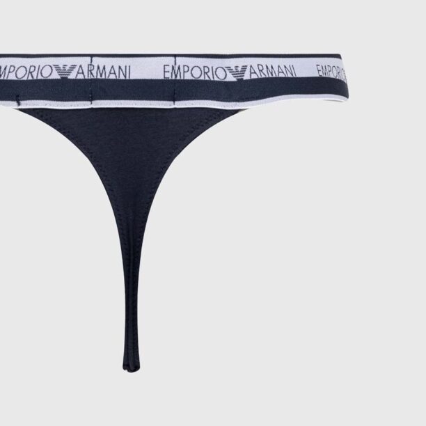 Emporio Armani Underwear tanga 2-pack culoarea albastru marin preţ