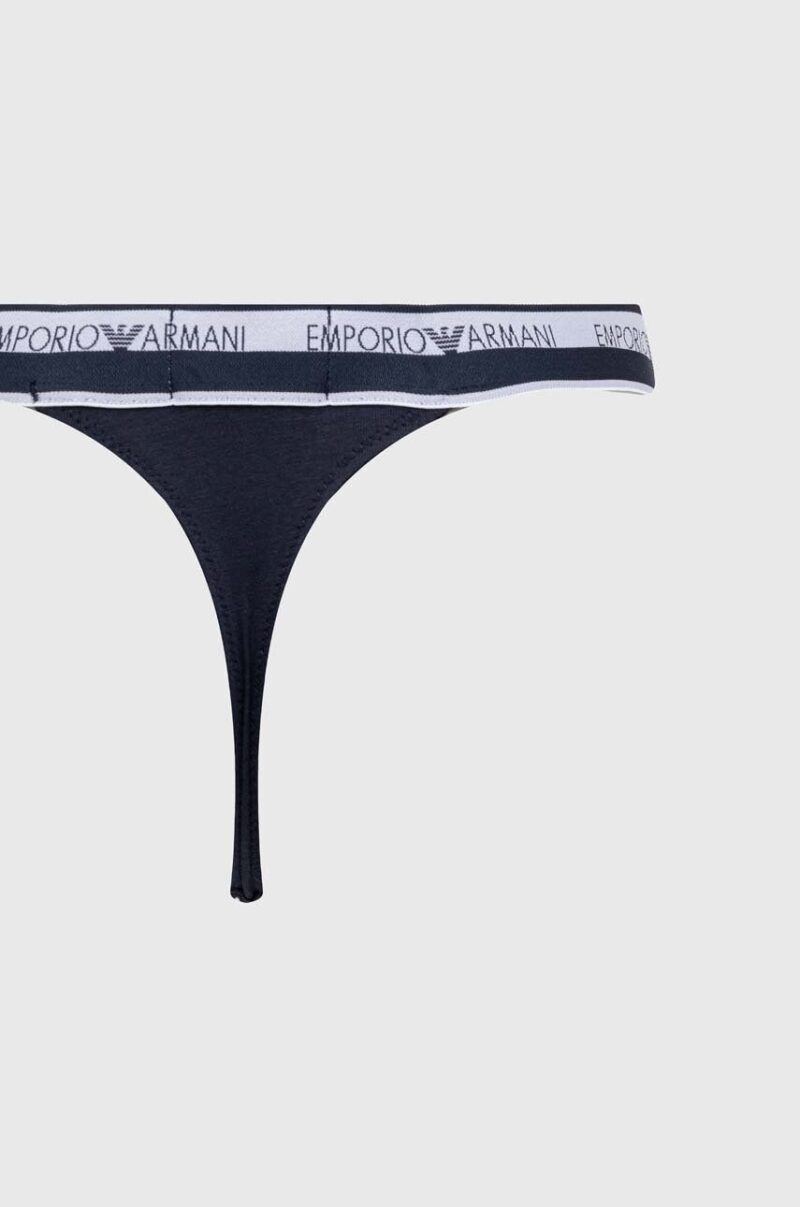 Emporio Armani Underwear tanga 2-pack culoarea albastru marin preţ