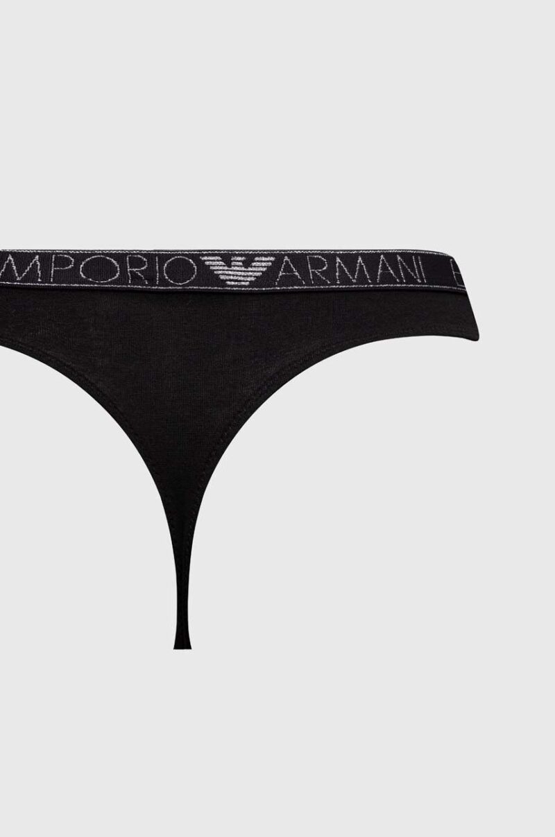 Emporio Armani Underwear tanga 2-pack culoarea negru preţ