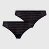 Emporio Armani Underwear tanga 2-pack culoarea negru