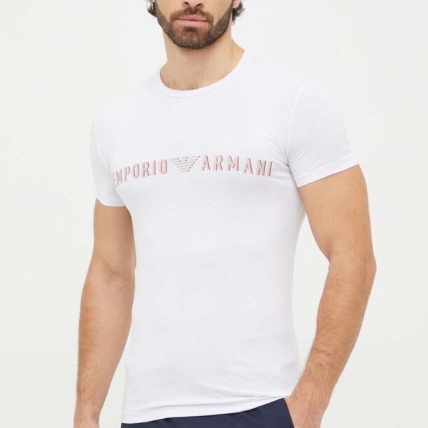 Emporio Armani Underwear tricou lounge culoarea alb