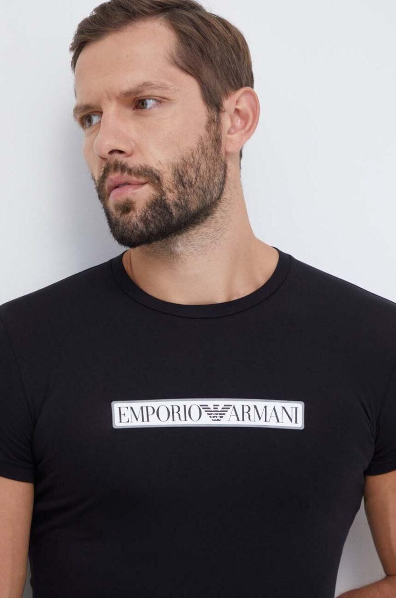 Emporio Armani Underwear tricou lounge culoarea negru