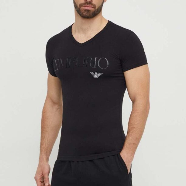 Emporio Armani Underwear tricou lounge culoarea negru