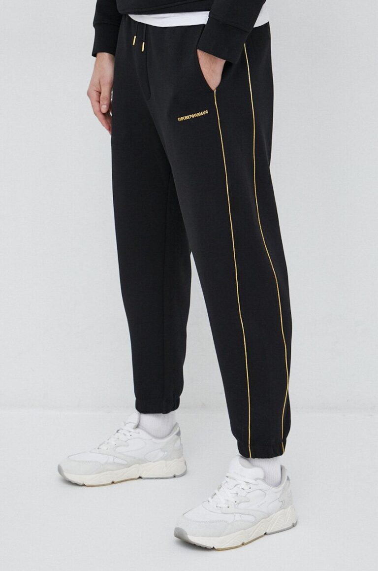 Emporio Armani pantaloni de trening culoarea negru