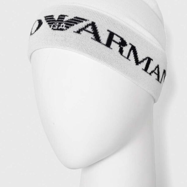 Emporio Armani șapcă și eșarfă pentru copii culoarea alb preţ