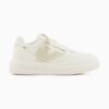 Emporio Armani sneakers din piele culoarea bej