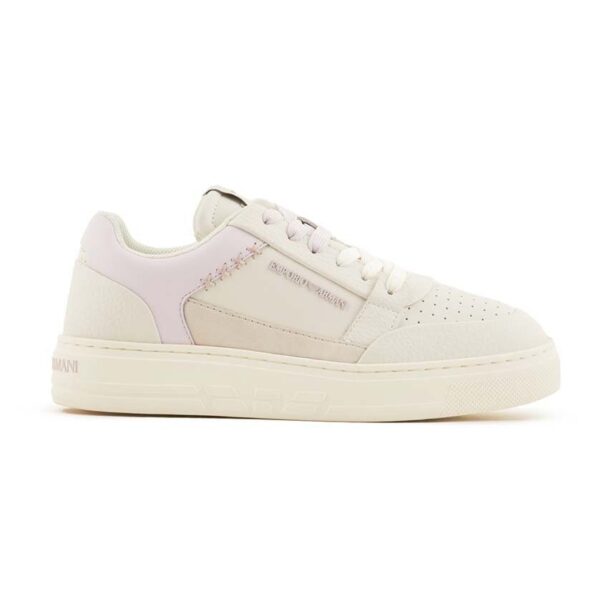 Emporio Armani sneakers din piele culoarea bej