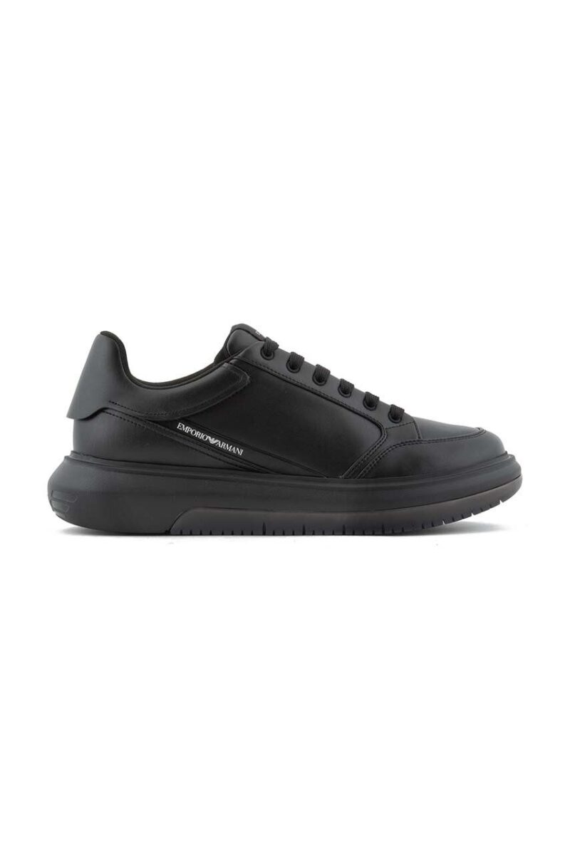 Emporio Armani sneakers din piele culoarea negru