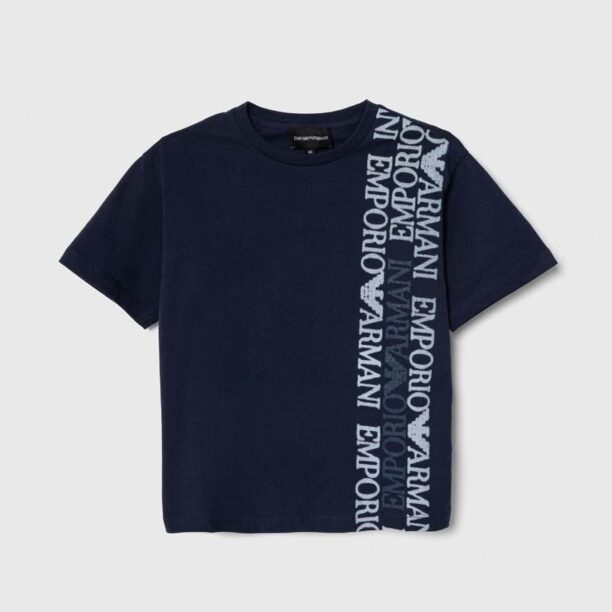 Emporio Armani tricou de bumbac pentru copii cu imprimeu