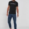 Emporio Armani tricou din bumbac culoarea negru