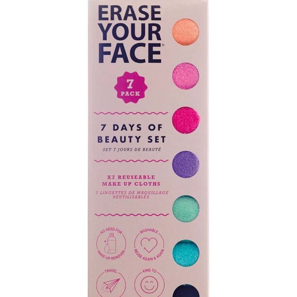 Erase Your Face un set de șervețele demachiante Make Up Remover 7-pack preţ