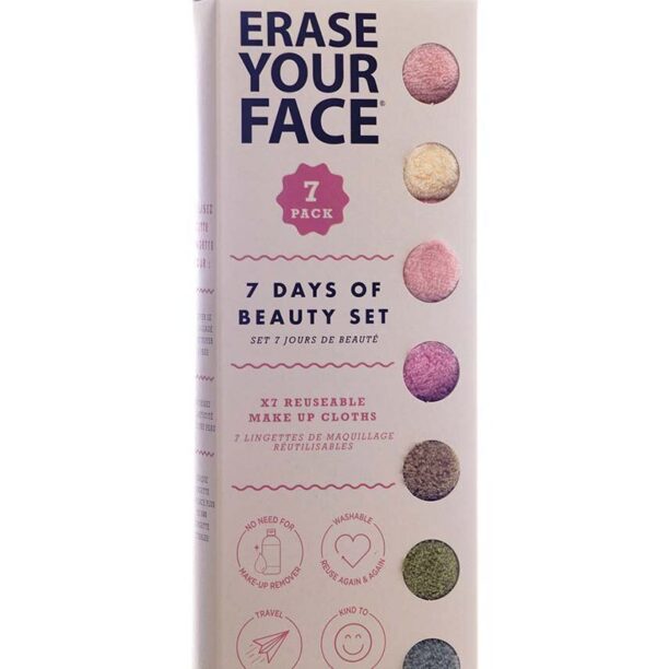 Erase Your Face un set de șervețele demachiante Make Up Remover 7-pack preţ