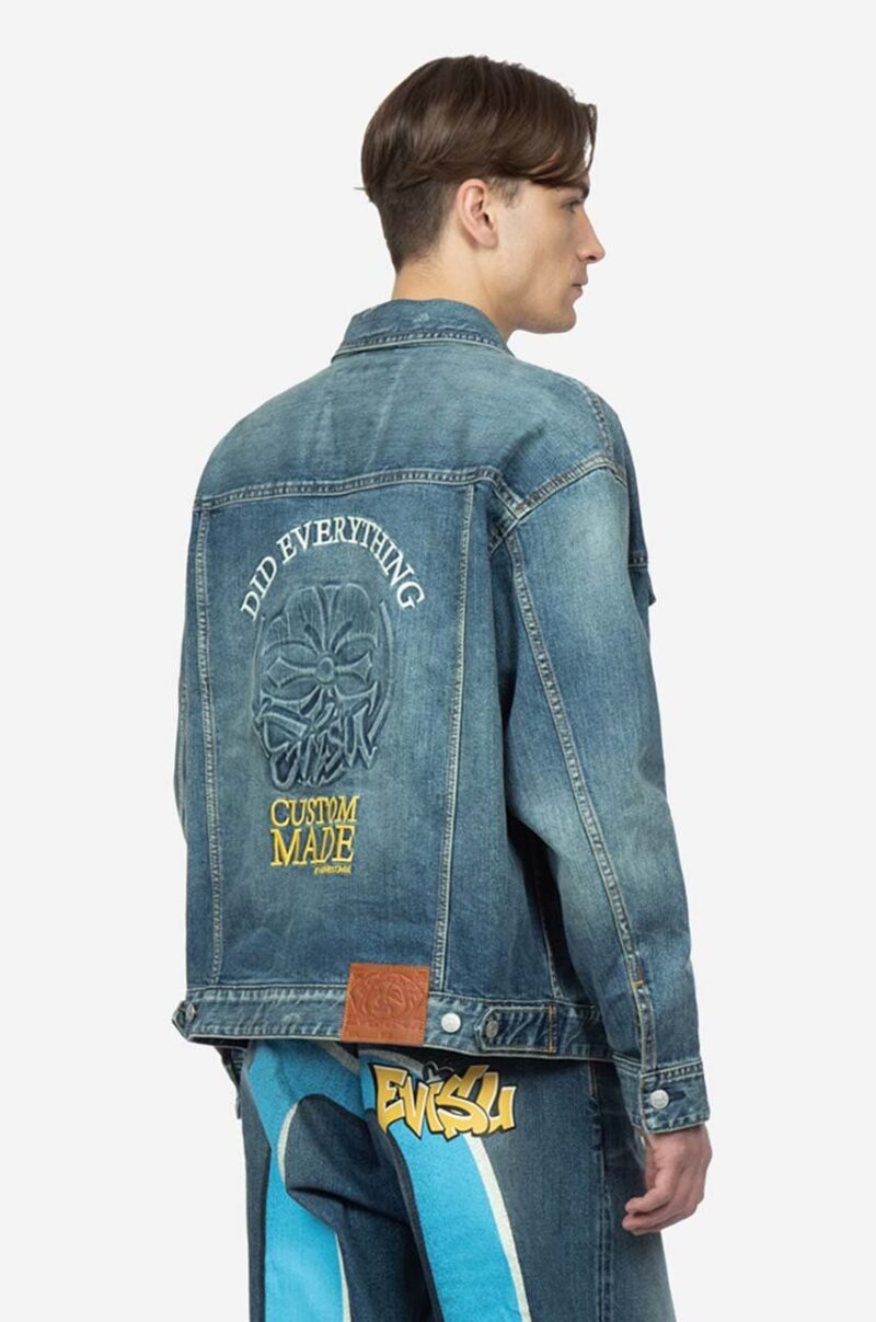 Evisu geacă din denim bărbați