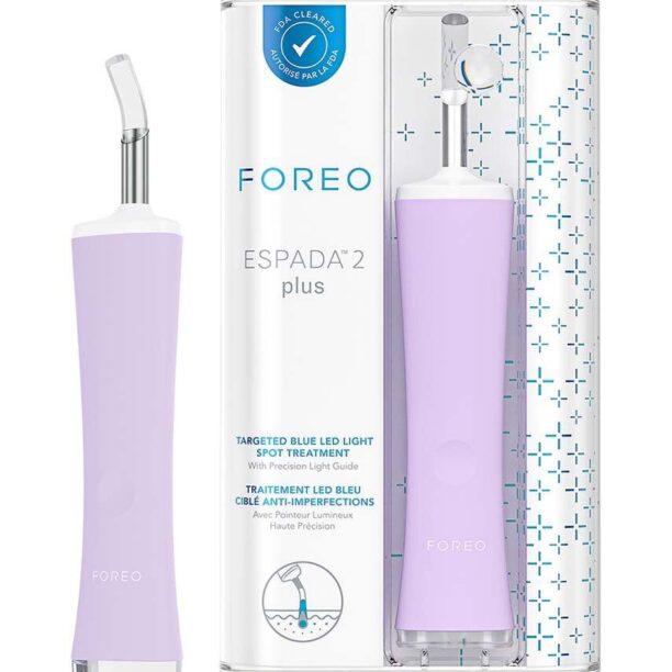 FOREO aparat de terapie pentru acnee cu lumină led albastră ESPADA™ 2 plus