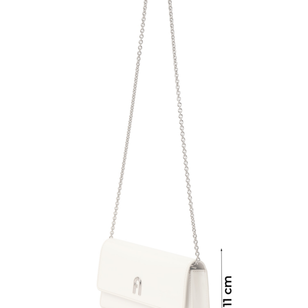 FURLA Clutch  argintiu / alb