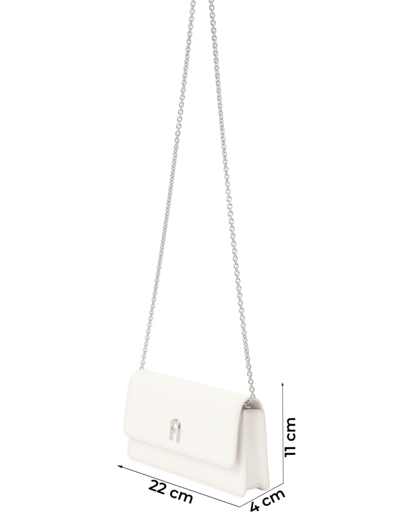 FURLA Clutch  argintiu / alb