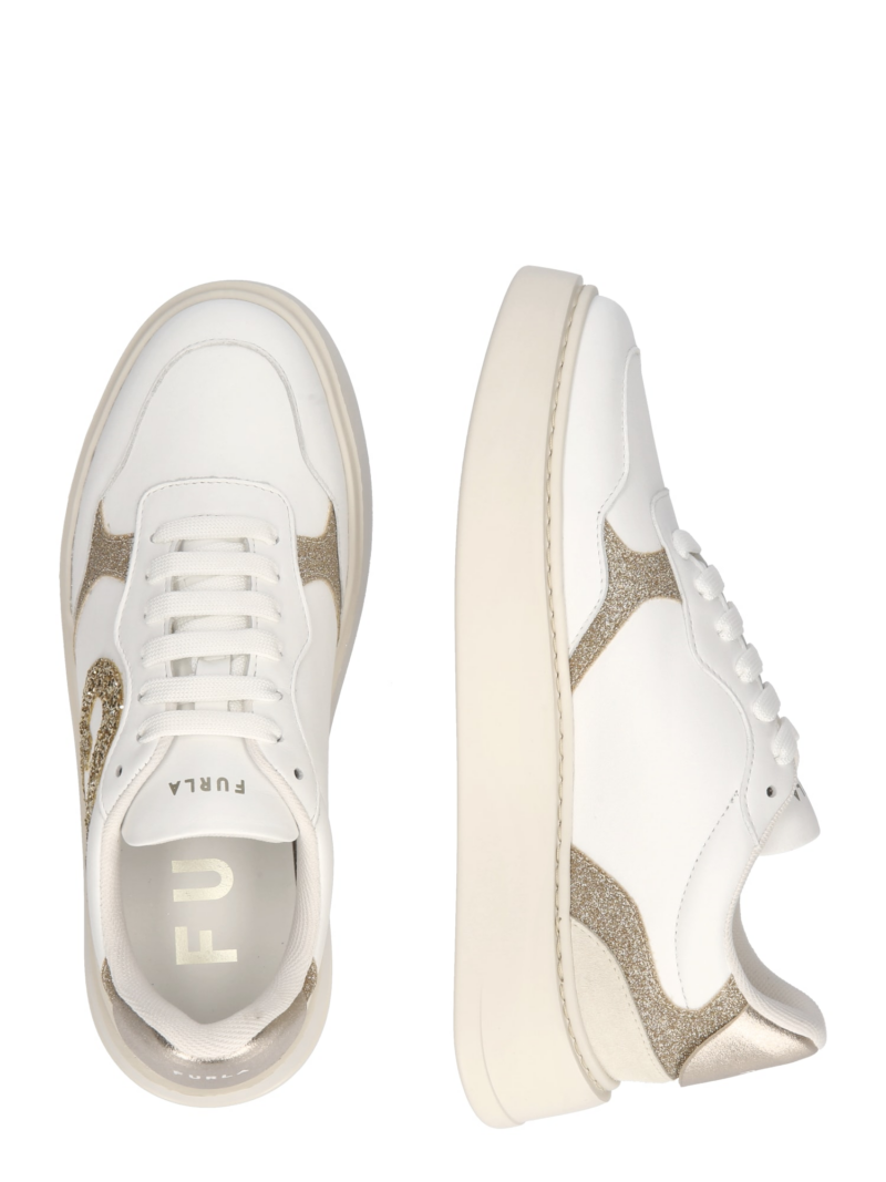 FURLA Sneaker low  auriu / alb