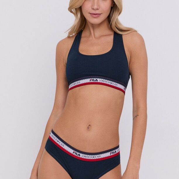 Fila Sutien sport culoarea albastru marin preţ