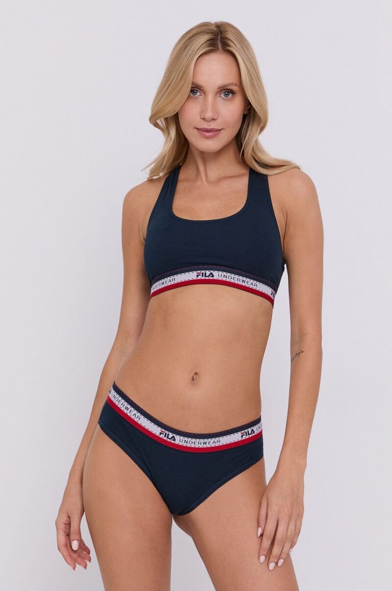 Fila Sutien sport culoarea albastru marin preţ