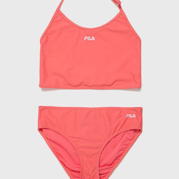 Fila costum de baie pentru copii din două piese culoarea roz