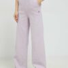 Fila pantaloni de trening din bumbac culoarea violet