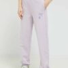 Fila pantaloni de trening din bumbac culoarea violet