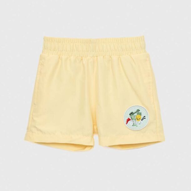 Fila pantaloni scurti de baie copii culoarea galben