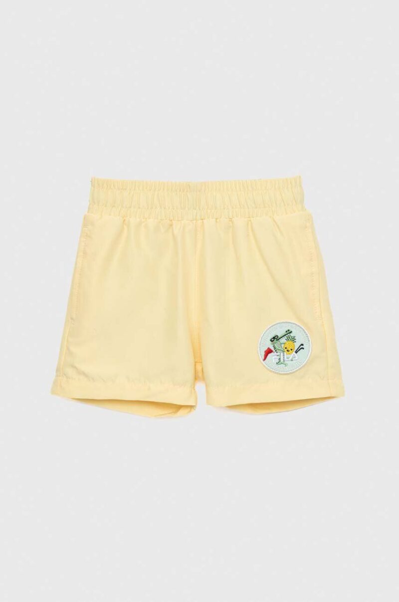 Fila pantaloni scurti de baie copii culoarea galben