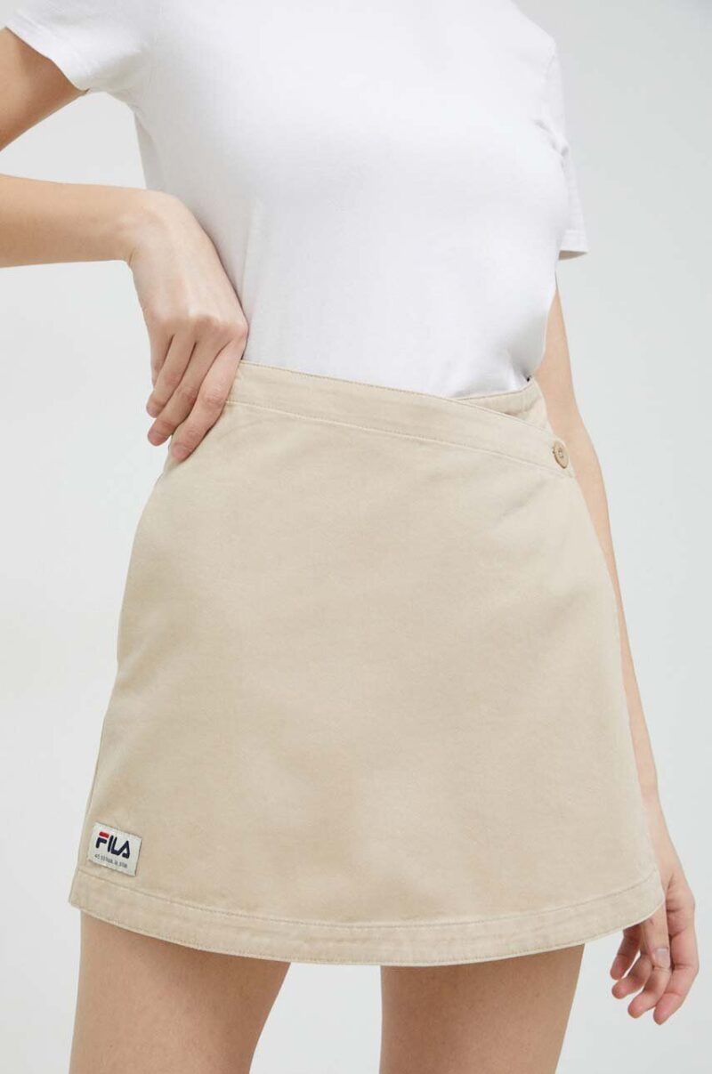 Fila pantaloni scurti din bumbac culoarea bej