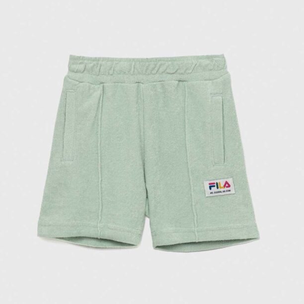 Fila pantaloni scurți din bumbac pentru copii culoarea verde