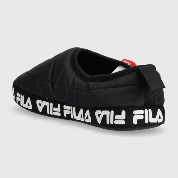 Fila papuci de casa Comfider culoarea negru preţ