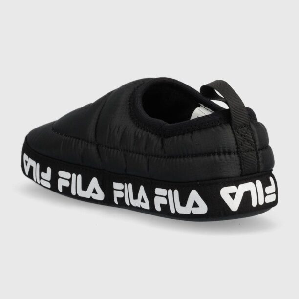 Fila papuci de casa culoarea negru preţ