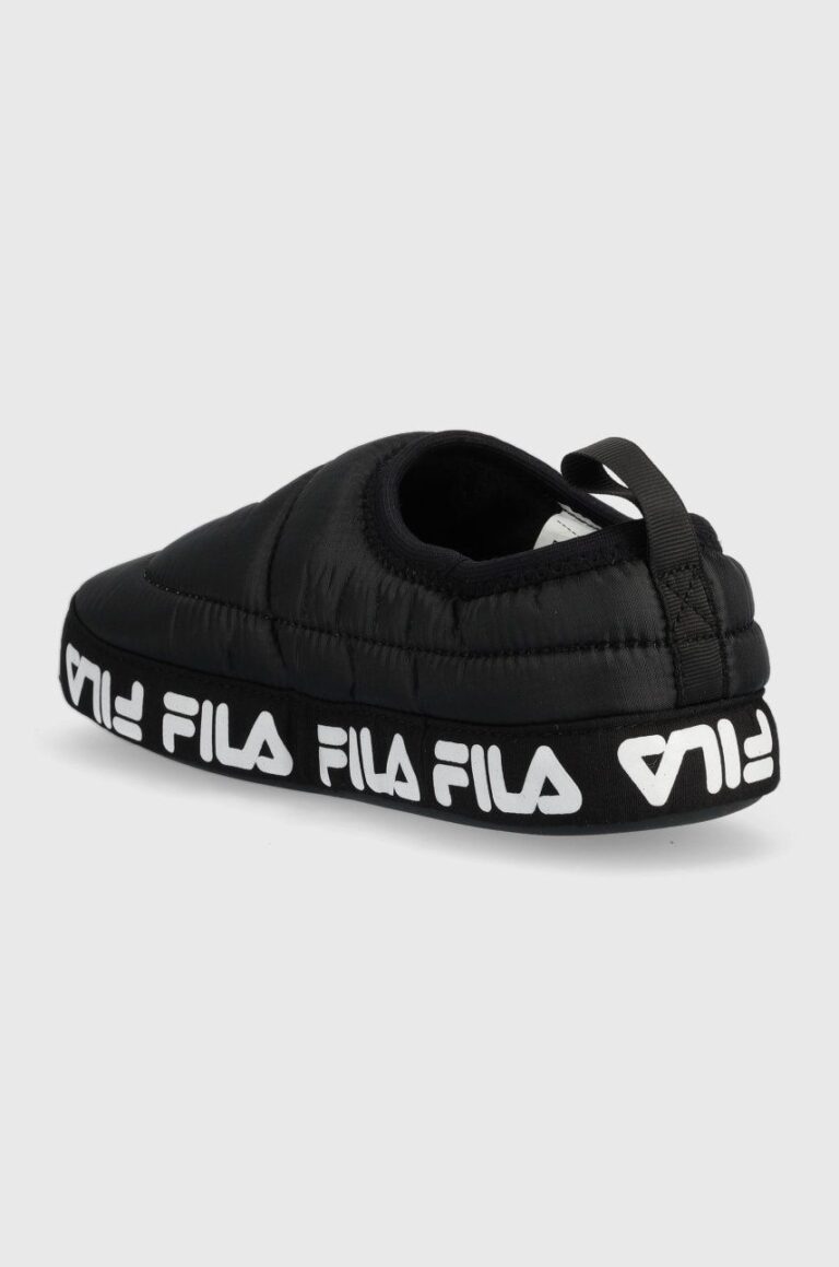 Fila papuci de casa culoarea negru preţ