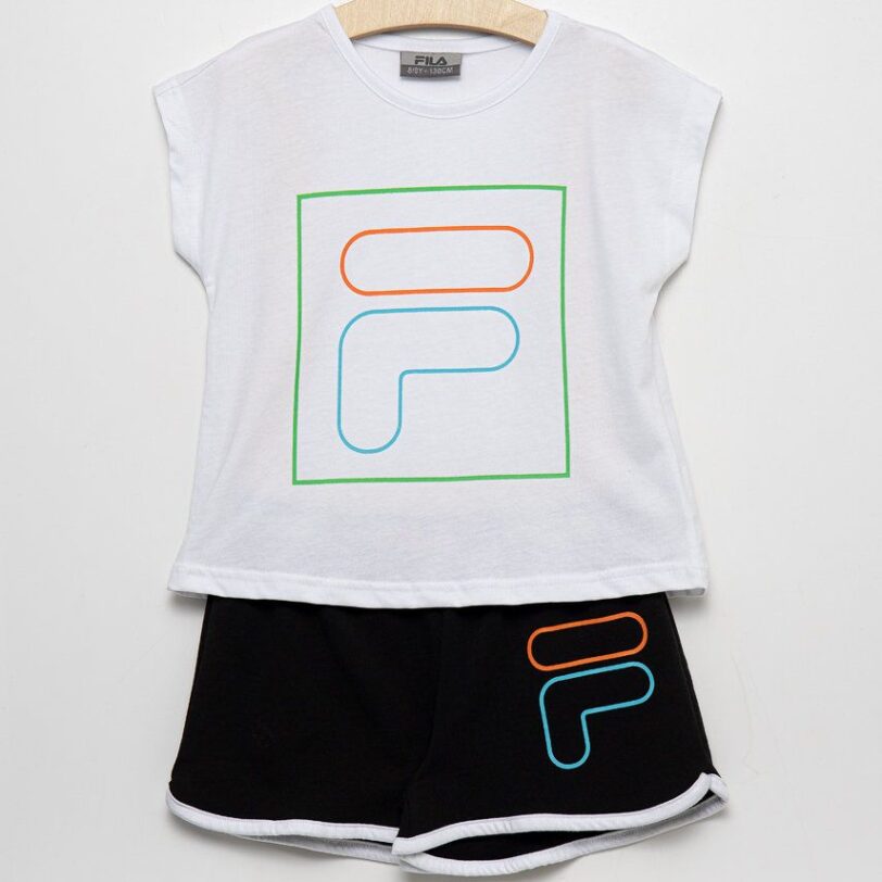 Fila pijama copii culoarea alb