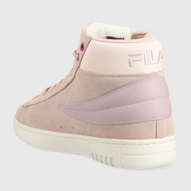 Fila sneakers din piele intoarsă Highflyer culoarea roz preţ