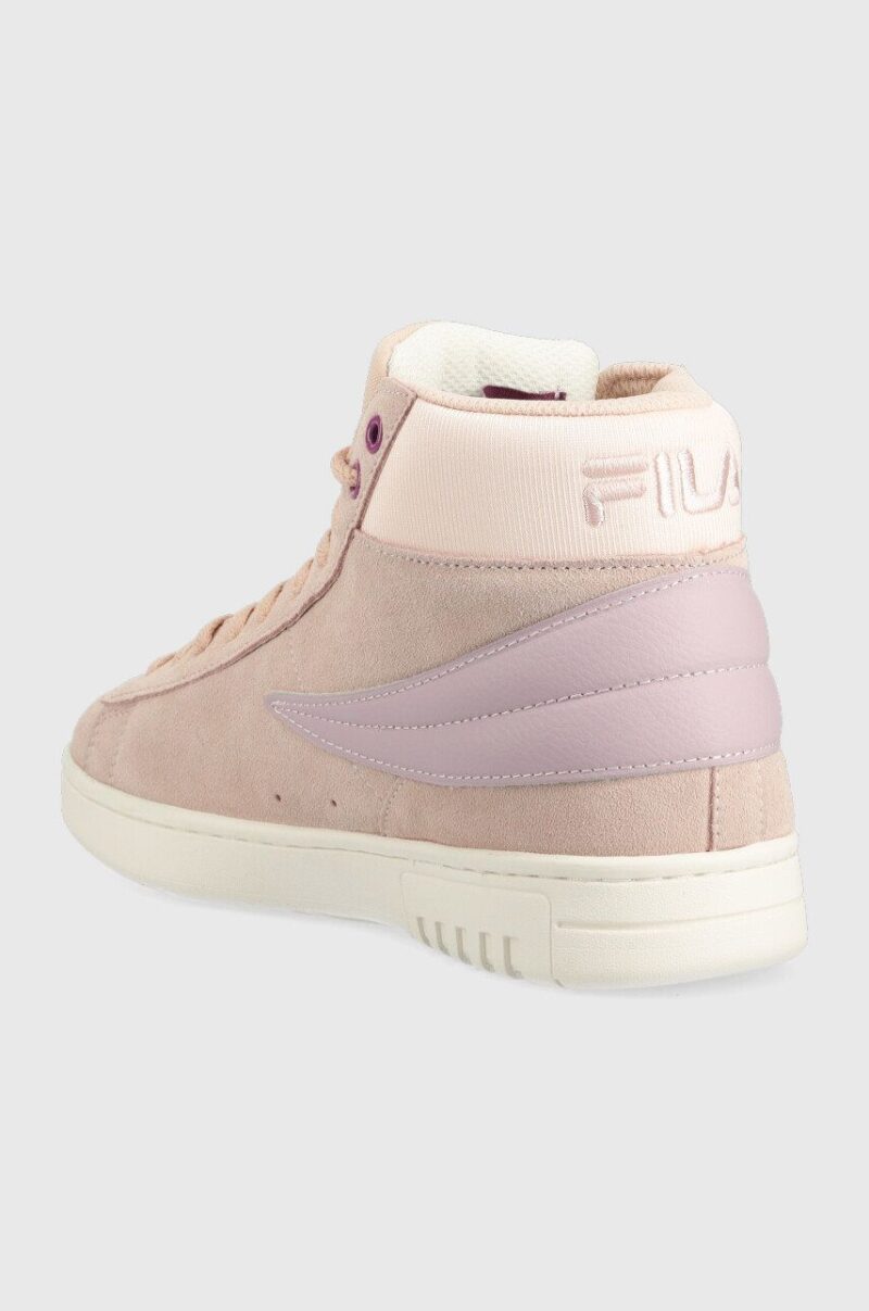 Fila sneakers din piele intoarsă Highflyer culoarea roz preţ