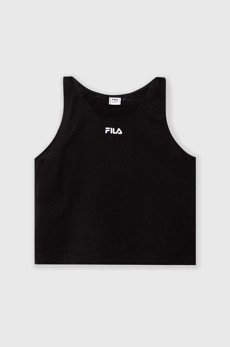 Fila top din bumbac pentru copii BELI MANASTIR culoarea negru