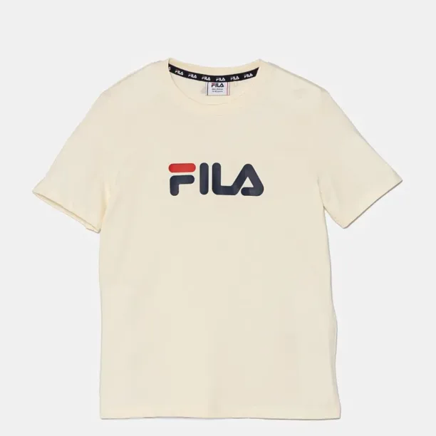 Fila tricou de bumbac pentru copii culoarea bej