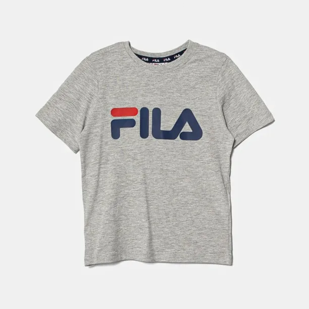 Fila tricou de bumbac pentru copii culoarea gri