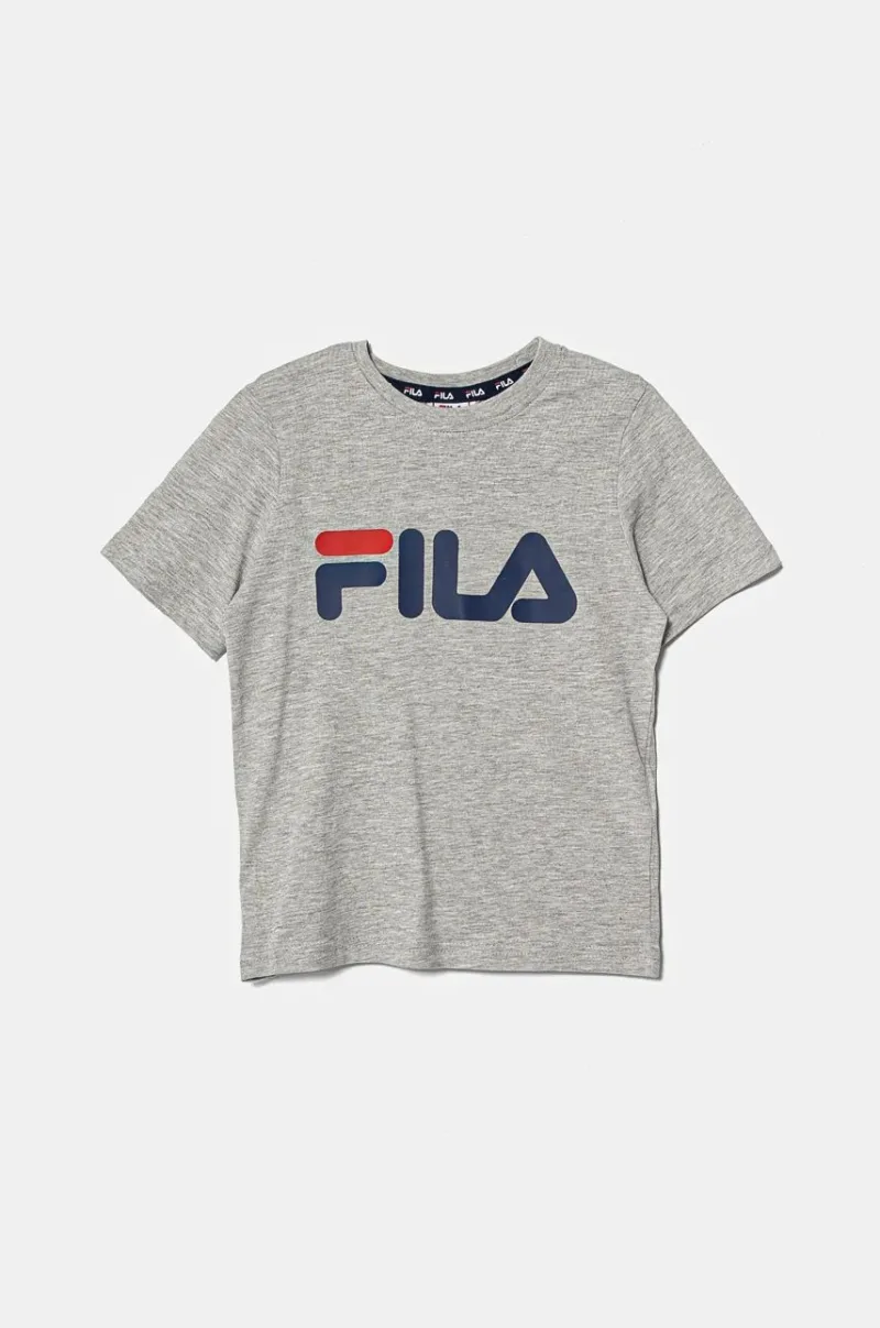 Fila tricou de bumbac pentru copii culoarea gri