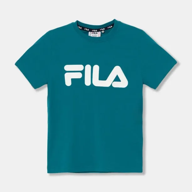 Fila tricou de bumbac pentru copii culoarea verde