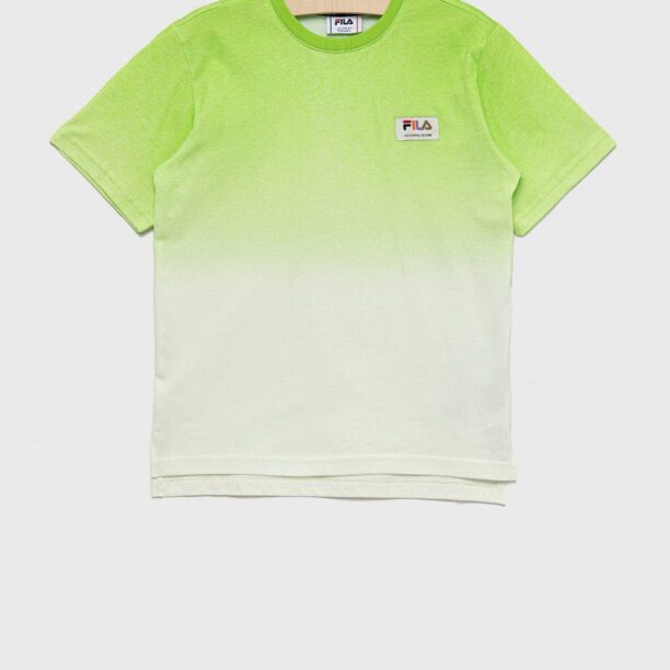 Fila tricou de bumbac pentru copii culoarea verde