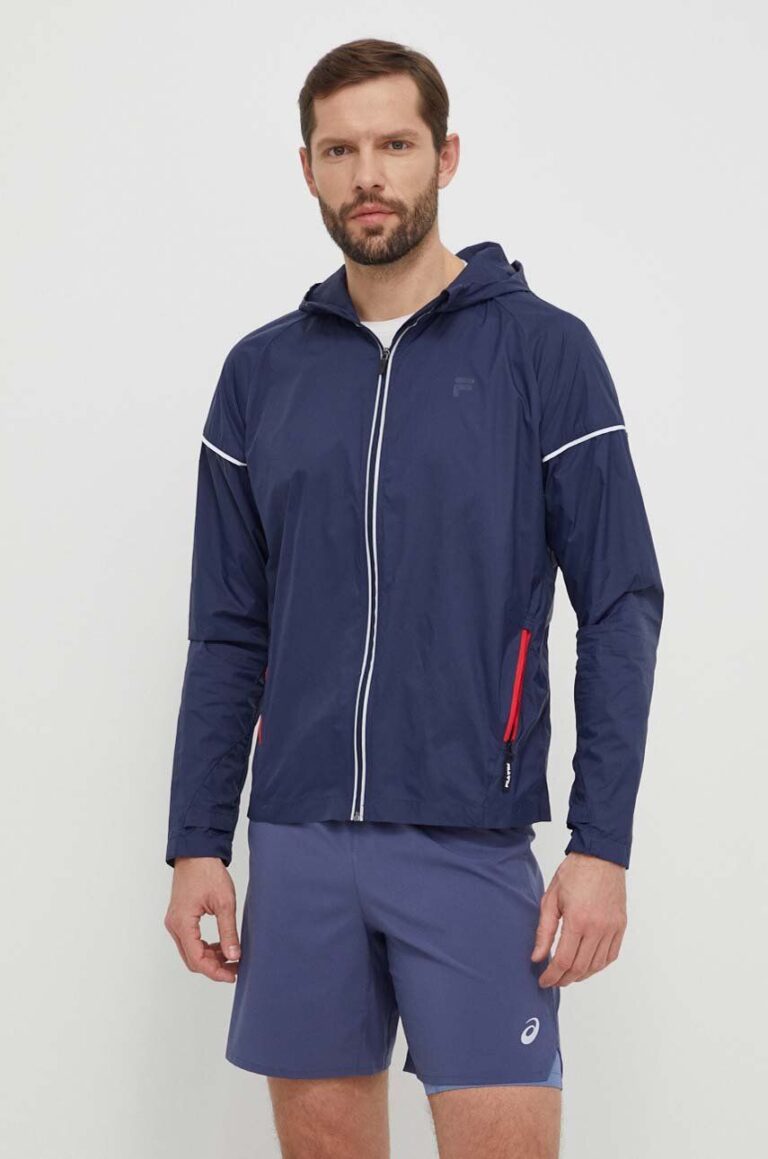 Fila windbreaker Ruffano culoarea albastru marin