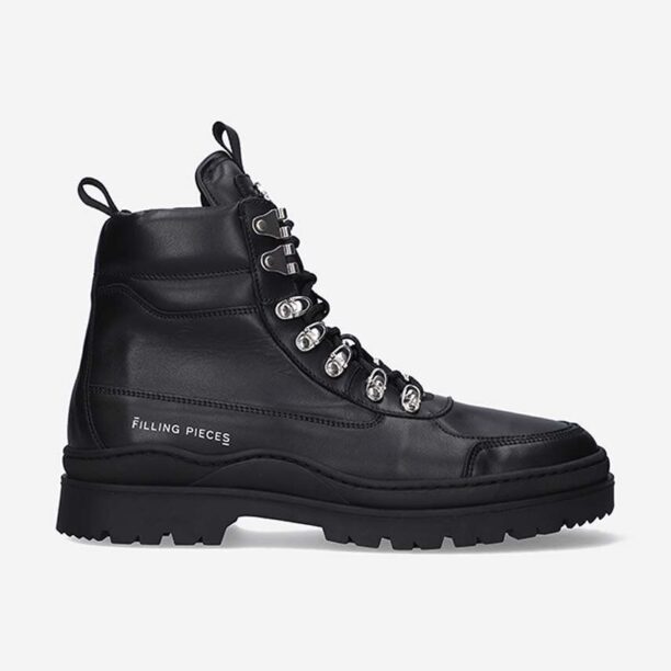 Filling Pieces bocanci de piele Mountain Boot culoarea negru