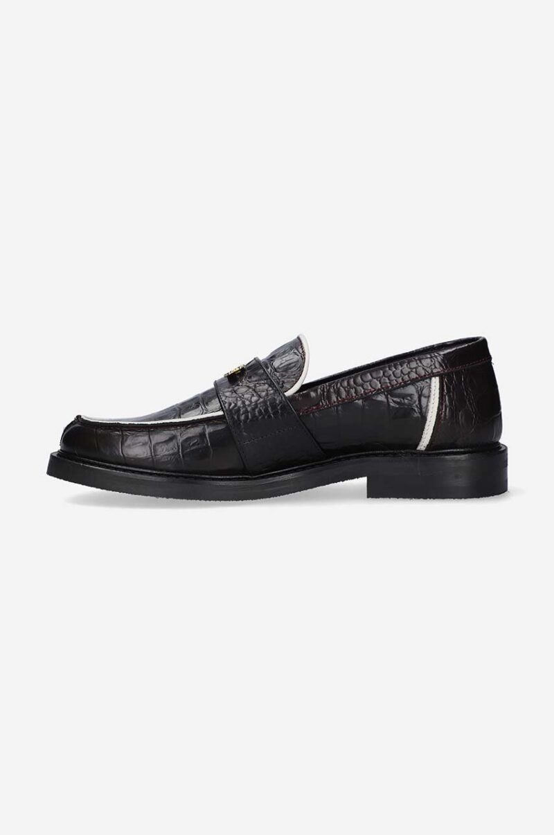 Filling Pieces mocasini de piele Loafer Polido Ox Blood culoarea negru 44233191912-BLACK preţ