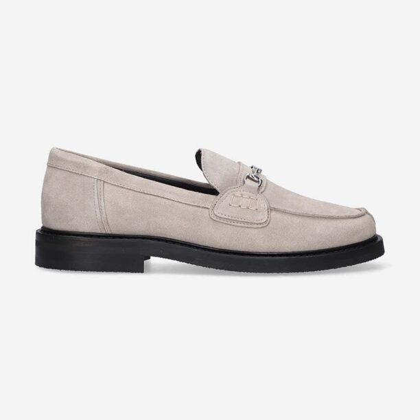 Filling Pieces mocasini din piele întoarsă Loafer Suede culoarea gri