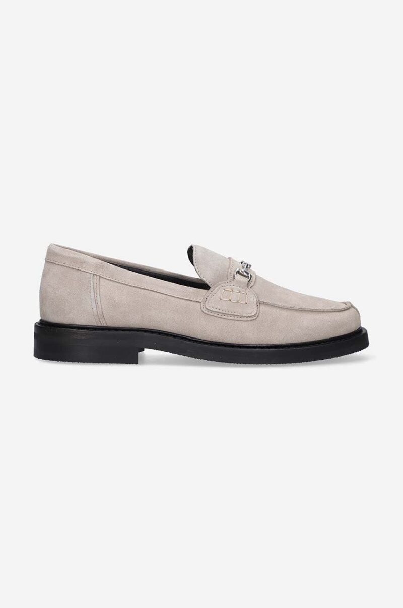 Filling Pieces mocasini din piele întoarsă Loafer Suede culoarea gri